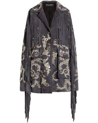 Dolce & Gabbana - Embellished Fringe Coat - Lyst