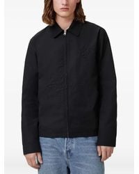AllSaints - Logo-Embroidered Zip-Up Jacket - Lyst