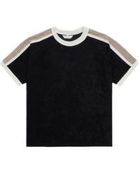 Sasquatchfabrix. - Stripe-Detail Velour T-Shirt - Lyst