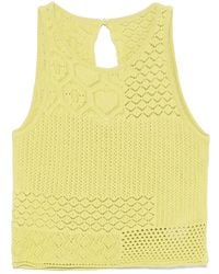 Akep - Lace-Stitch Knitted Top - Lyst