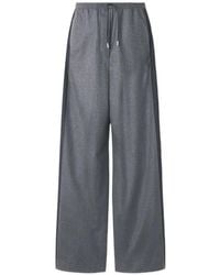 Lanvin - Drawstring Wide-Leg Trousers - Lyst