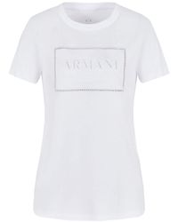 Armani Exchange - Logo-appliqué Cotton T-shirt - Lyst