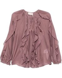 iBlues - Ruffled Long-Sleeves Blouse - Lyst