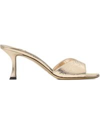 Jimmy Choo - Sandalen im Metallic-Look mit eckiger Kappe - Lyst