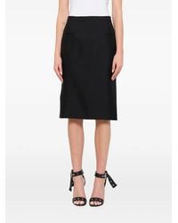 McQueen - Pencil Midi Skirt - Lyst