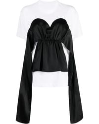 JNBY - Bustier-Embellished Cotton T-Shirt - Lyst
