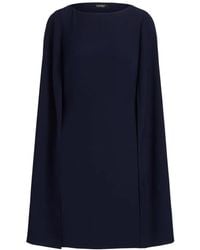 Ralph Lauren - Cape-Overlay Georgette Mini Dress - Lyst