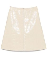 TOTEME - Crocodile-Embossed Skirt - Lyst