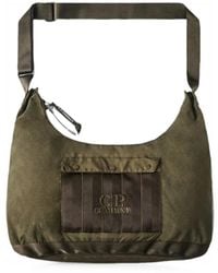 C.P. Company - Logo-Embroidered Shoulder Bag - Lyst