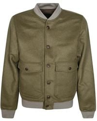 chesapeake's - Button-Up Bomber Jacket - Lyst