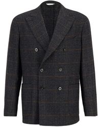 Boglioli - Blazer Doppiopetto A Quadri - Lyst