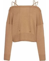 Prada - Off-Shoulder Trui - Lyst