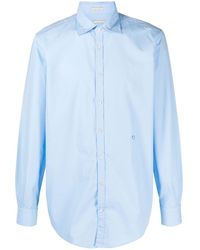 Massimo Alba - Spread-collar Long-sleeved Shirt - Lyst