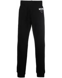 Moschino - Logo-Print Slim-Cut Track Pants - Lyst