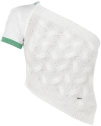 DSquared² - One-Shoulder Cable-Knit Top - Lyst