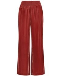 Maliparmi - Velvet Straight-Leg Trousers - Lyst