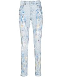 Purple Brand - Paint-Splattered Slim Jeans - Lyst
