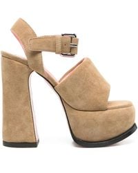 Moschino - 140mm Suede Sandals - Lyst