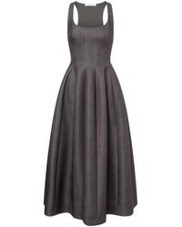 Philosophy Di Lorenzo Serafini - Square Neck Pleated Midi Dress - Lyst
