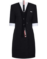 Thom Browne - Short-Sleeve Mini Dress - Lyst