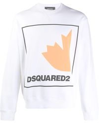 DSquared² Logo Print Sweatshirt - White