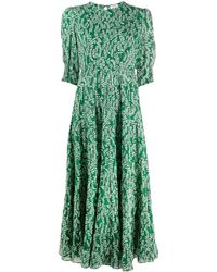 RIXO London Gelaagde Jurk - Groen