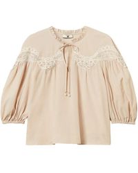 Twinset - Lace-Panelling Blouse - Lyst