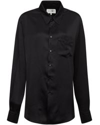 MM6 by Maison Martin Margiela - Lining Look Two-way Slit-back Shirt - Lyst