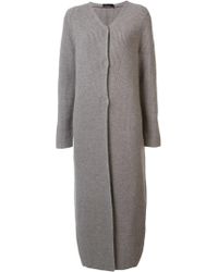 Calvin Klein Abrigo tipo cárdigan de canalé - Multicolor