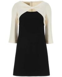 Valentino Garavani - Crepe Couture Bow-Detail Mini Dress - Lyst