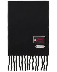 Lanvin - Écharpe Frangée À Patch Logo - Lyst