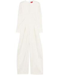 Thelatest - V-Neck Jumpsuit - Lyst