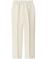 Burberry - Tapered-Leg Canvas Trousers - Lyst