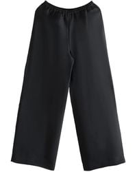 The Row - Elastic-Waist Silk Trousers - Lyst