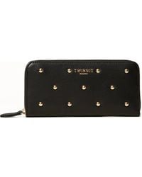 Twinset - Portefeuille Zippé À Clous - Lyst