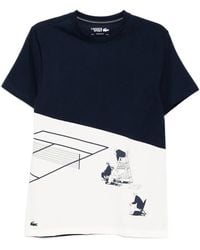 Lacoste - Tennis Heritage Graphic T-Shirt - Lyst