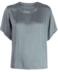 Transit - Panelled Satin T-shirt - Lyst