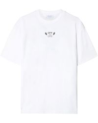 Off-White c/o Virgil Abloh - Arrow-embroidered Cotton T-shirt - Lyst