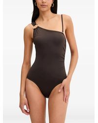 MICHAEL Michael Kors - One-Shoulder Ring-Detail Swimsuit - Lyst