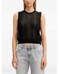 ViCOLO - Crochet-Knit Sleeveless Top - Lyst