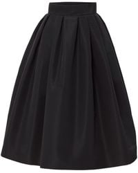 Carolina Herrera - Chalet Silk Full Midi Skirt - Lyst