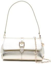 Maje - Miss M Walk Buckle-Detail Leather Shoulder Bag - Lyst