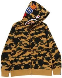 A Bathing Ape - Shark Camouflage-Print Zip-Up Hoodie - Lyst