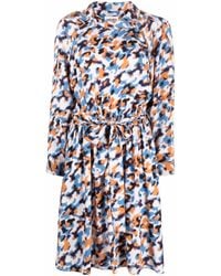 KENZO - Midikleid Mit Abstraktem Print - Lyst
