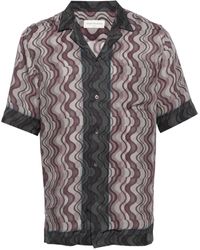 Dries Van Noten - Camisa con estampado Layered Wave - Lyst