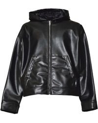 MSGM - Hooded Zip-Up Jacket - Lyst