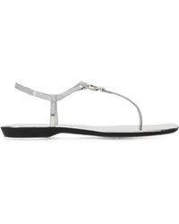Gucci - Leather Thong Sandals - Lyst