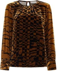 Pierre Louis Mascia - Velvet Abstract-Print Shirt - Lyst