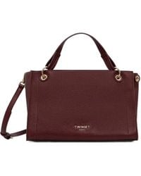 Twinset - Logo-Detail Grained-Effect Tote Bag - Lyst