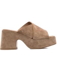 CURIOSITÉ - Crossover-Strap Platform Sandals - Lyst